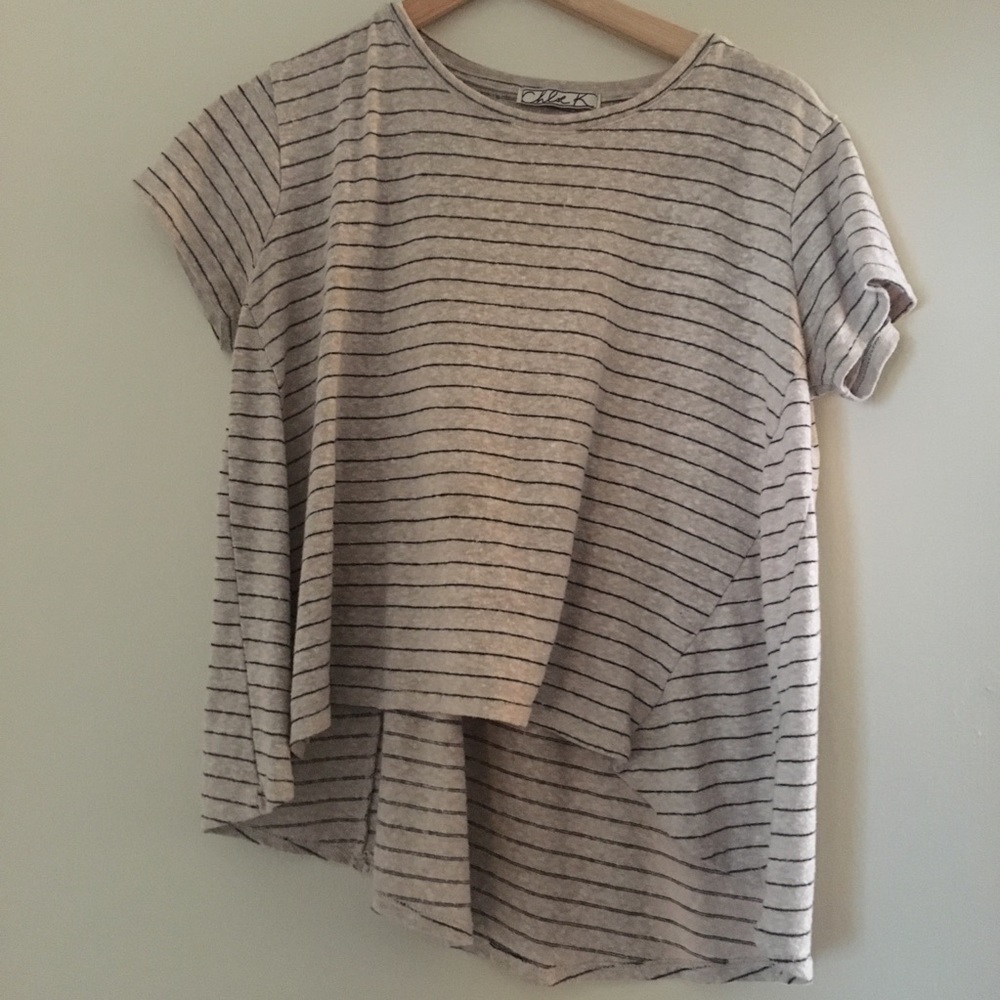 Cropped Stripe Tee
